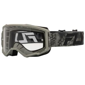 Okulary motocrossowe Fly Racing Focus szaro-czarne z przezroczystym pleksiglasem