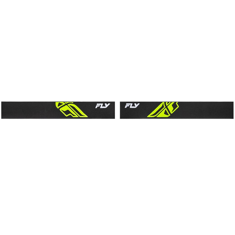 Okulary motocrossowe Fly Racing Focus w kolorze czarno-fluo-zielonym z przezroczystym pleksiglasem
