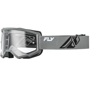 Okulary motocrossowe Fly Racing Focus szaro-czarne II z przezroczystym pleksiglasem