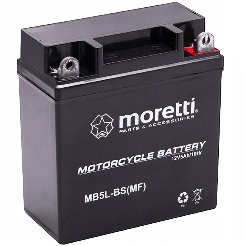 Akumulator żelowy bezobsługowy Moretti MB5L-BS, 12V 5Ah bez miernika napięcia