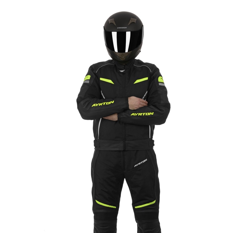 Kombinezon motocyklowy Ayrton Optimus czarno-fluo żółty wyprzedaż