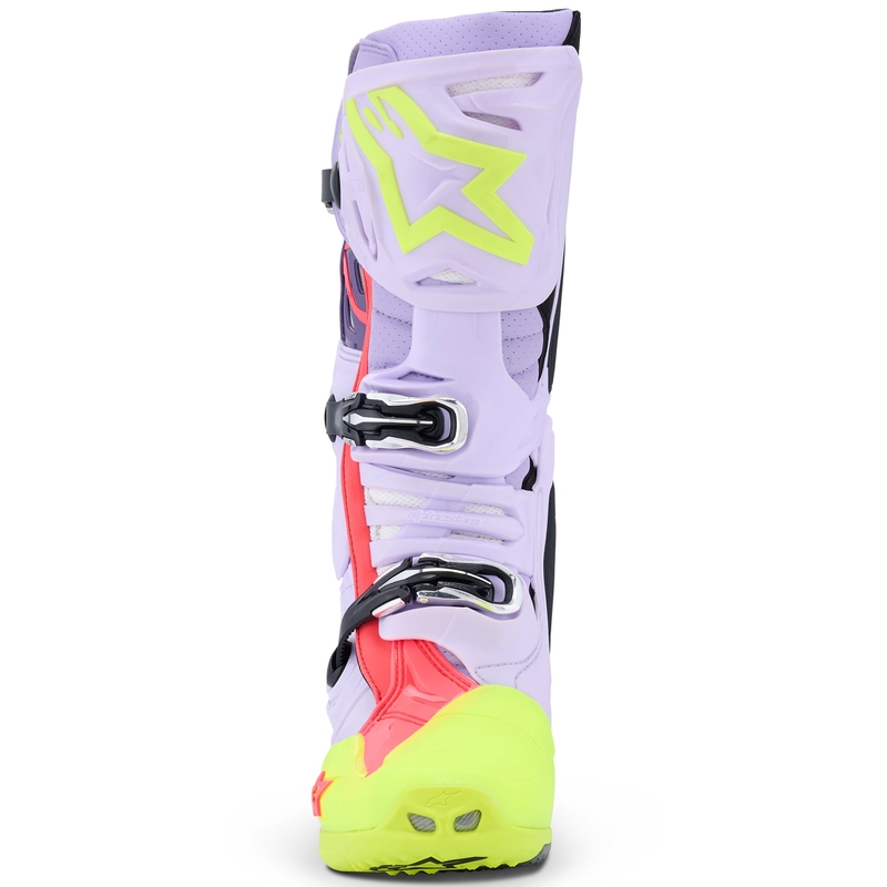 Buty motocyklowe Alpinestars Tech 10 Supervented w kolorze fioletowo-fluo-żółto-różowym