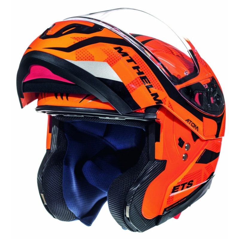 Kask szczękowy MT Atom Divergence fluo pomarańczowy - II. jakość