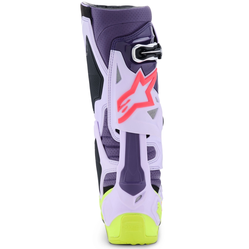 Buty motocyklowe Alpinestars Tech 10 Supervented w kolorze fioletowo-fluo-żółto-różowym