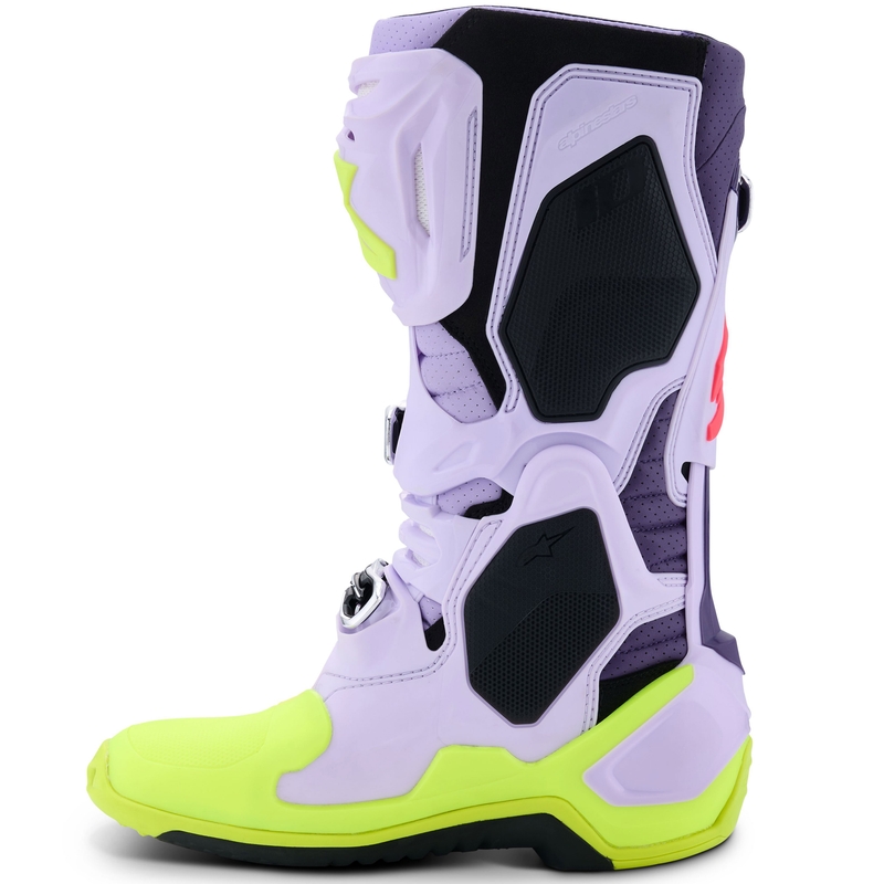 Buty motocyklowe Alpinestars Tech 10 Supervented w kolorze fioletowo-fluo-żółto-różowym