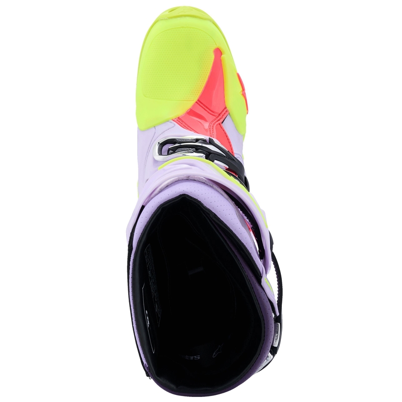 Buty motocyklowe Alpinestars Tech 10 Supervented w kolorze fioletowo-fluo-żółto-różowym