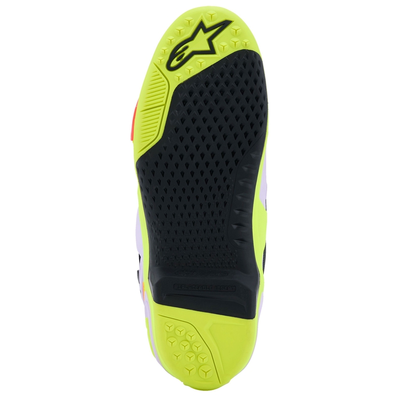 Buty motocyklowe Alpinestars Tech 10 Supervented w kolorze fioletowo-fluo-żółto-różowym