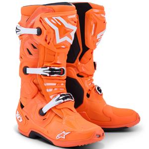 Buty motocyklowe Alpinestars Tech 10 Supervented fluo pomarańczowo-czarno-białe
