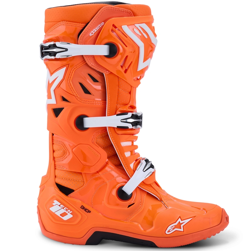 Buty motocyklowe Alpinestars Tech 10 Supervented fluo pomarańczowo-czarno-białe