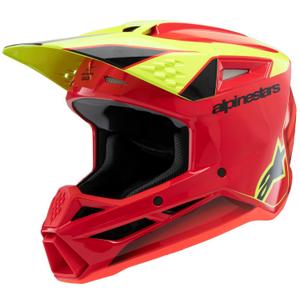 Kask motocrossowy Alpinestars S-M3 Fray czerwono-fluo żółto-czarny