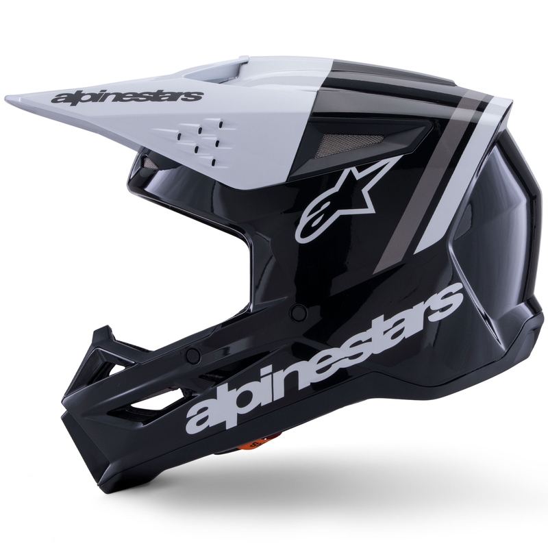 Kask motocrossowy Alpinestars S-M3 Radium czarno-biało-szary