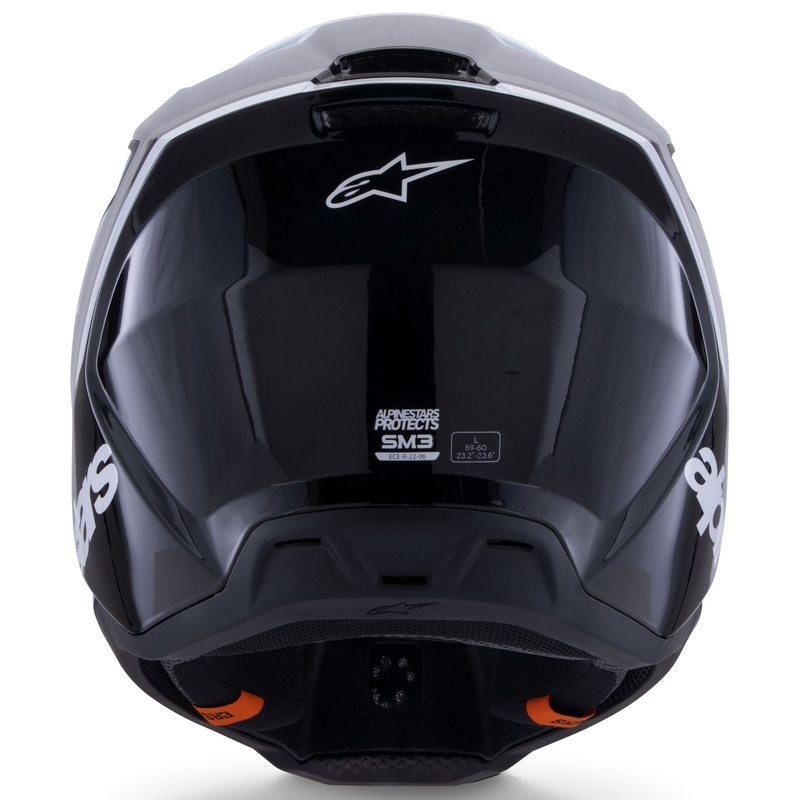 Kask motocrossowy Alpinestars S-M3 Radium czarno-biało-szary