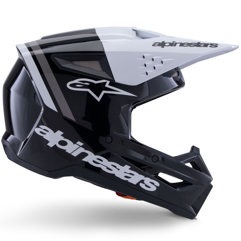 Kask motocrossowy Alpinestars S-M3 Radium czarno-biało-szary