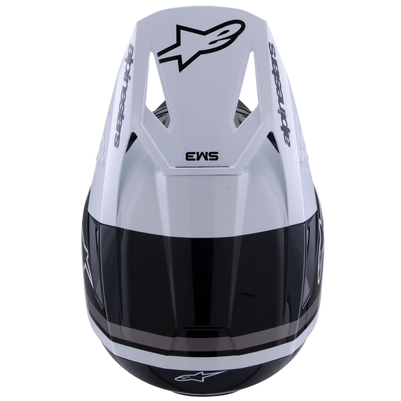 Kask motocrossowy Alpinestars S-M3 Radium czarno-biało-szary