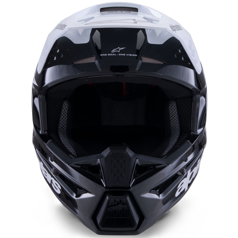 Kask motocrossowy Alpinestars S-M3 Radium czarno-biało-szary
