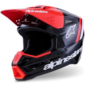 Kask motocrossowy Alpinestars S-M3 Radium czarno-fluo czerwono-biały
