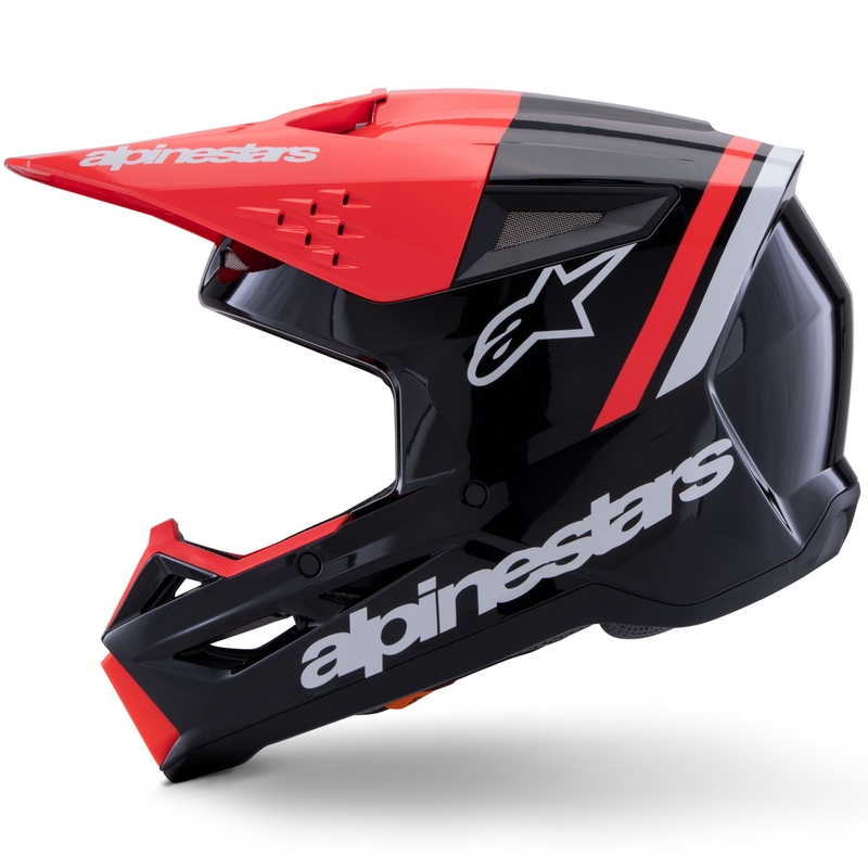Kask motocrossowy Alpinestars S-M3 Radium czarno-fluo czerwono-biały