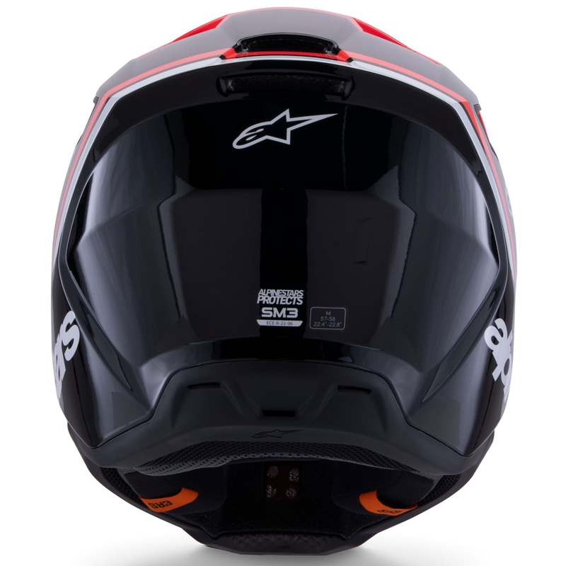 Kask motocrossowy Alpinestars S-M3 Radium czarno-fluo czerwono-biały