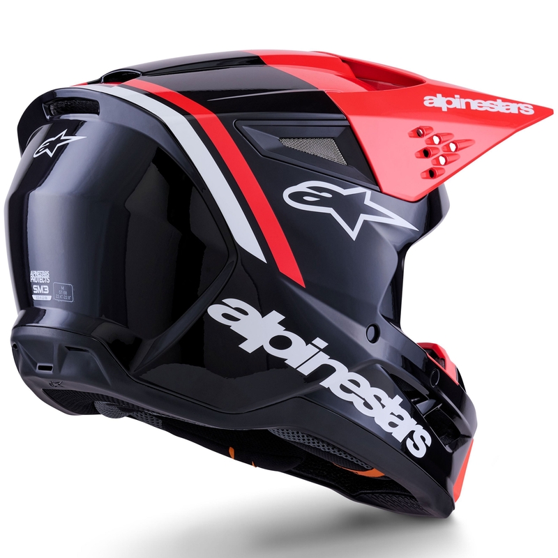 Kask motocrossowy Alpinestars S-M3 Radium czarno-fluo czerwono-biały