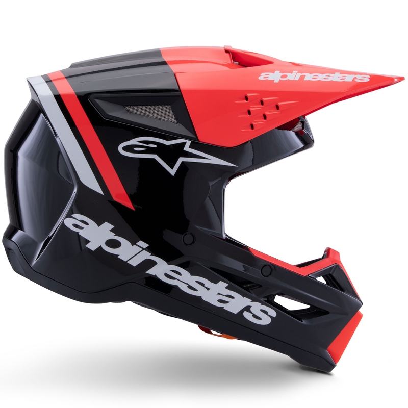 Kask motocrossowy Alpinestars S-M3 Radium czarno-fluo czerwono-biały