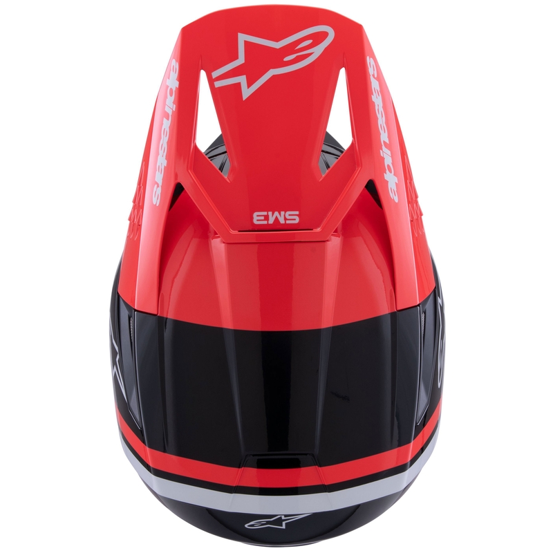 Kask motocrossowy Alpinestars S-M3 Radium czarno-fluo czerwono-biały