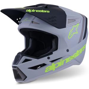 Kask motocrossowy Alpinestars S-M3 Radium matowy szaro-fluo żółto-czarny