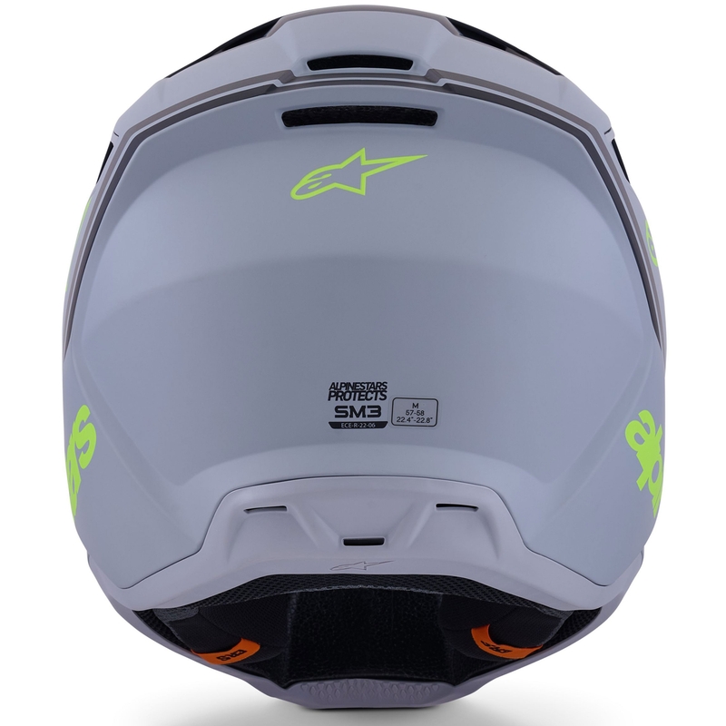 Kask motocrossowy Alpinestars S-M3 Radium matowy szaro-fluo żółto-czarny