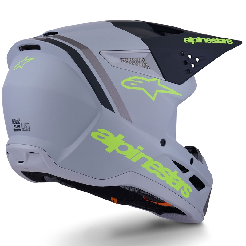 Kask motocrossowy Alpinestars S-M3 Radium matowy szaro-fluo żółto-czarny