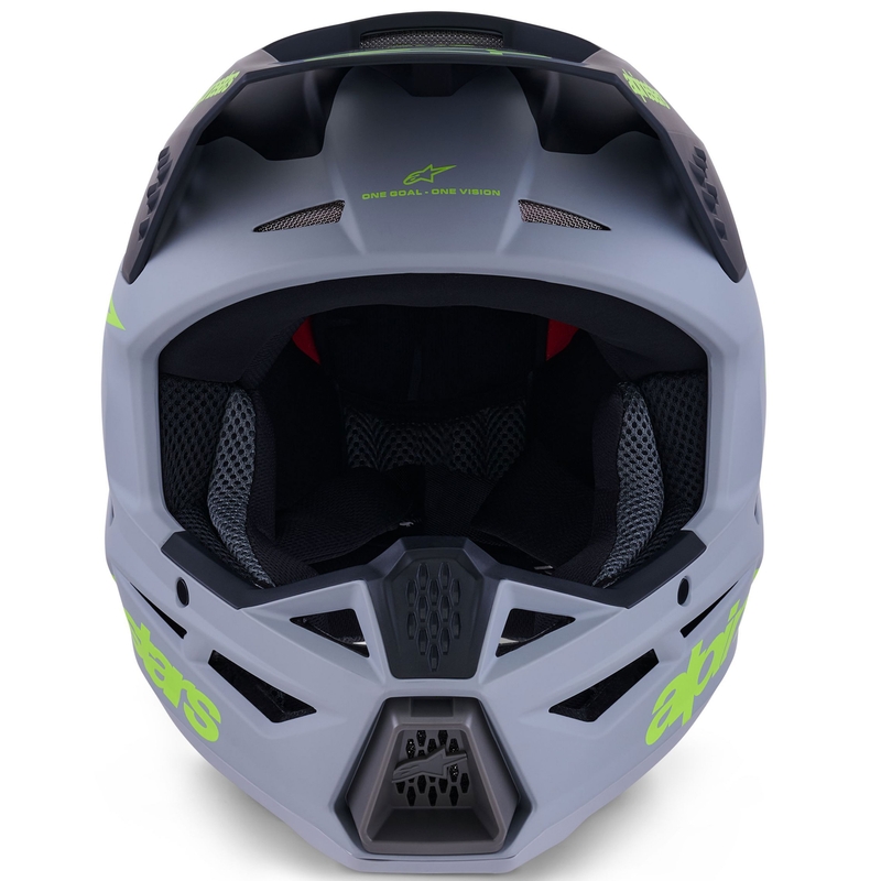 Kask motocrossowy Alpinestars S-M3 Radium matowy szaro-fluo żółto-czarny