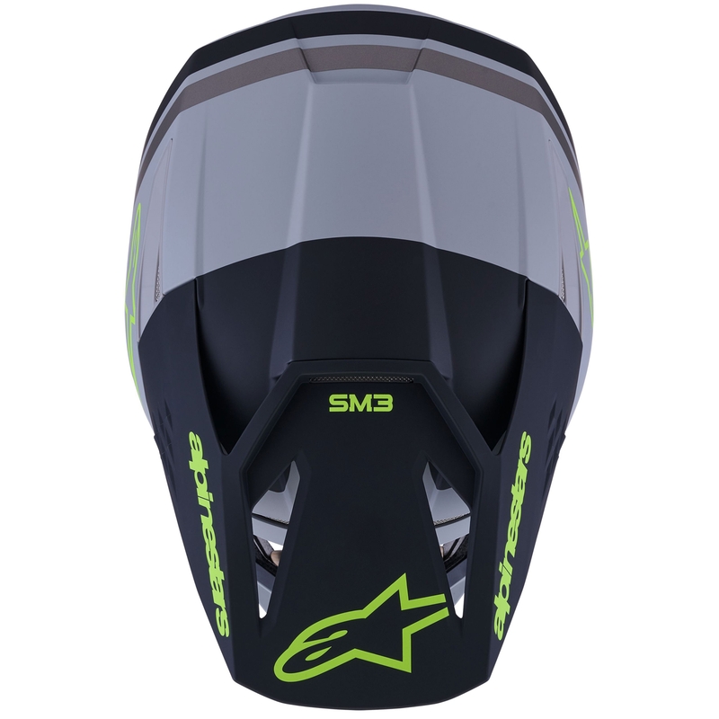 Kask motocrossowy Alpinestars S-M3 Radium matowy szaro-fluo żółto-czarny