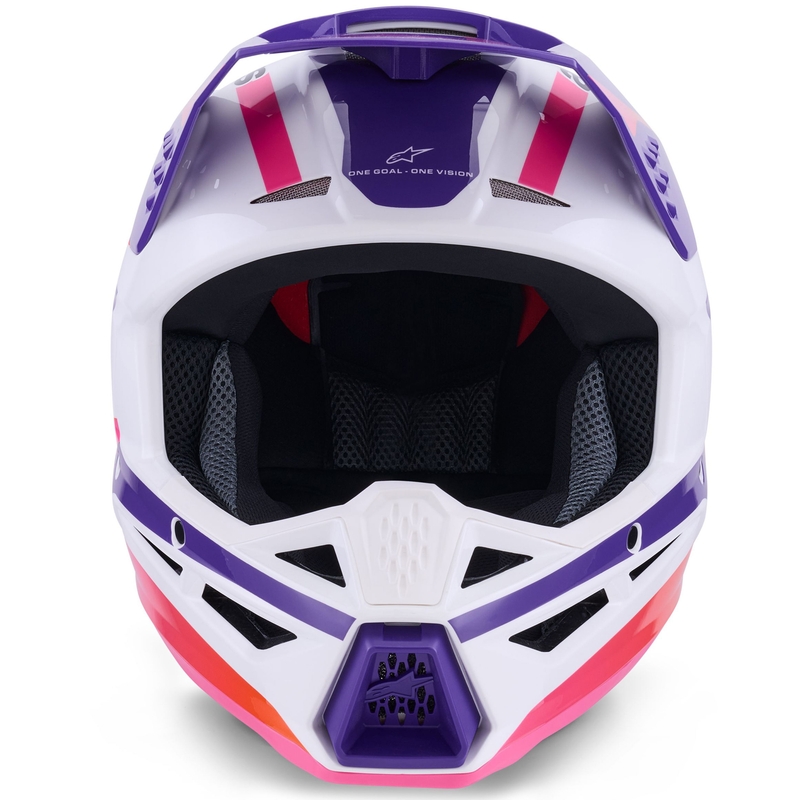 Kask motocrossowy Alpinestars S-M3 Heat biało-fioletowo-różowy