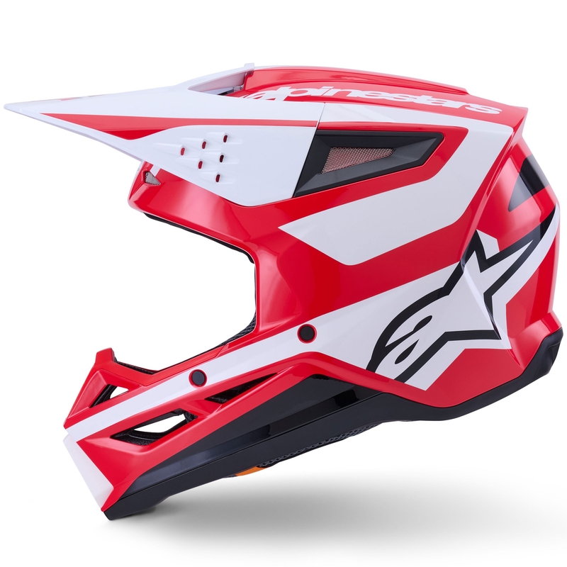 Kask motocrossowy Alpinestars S-M3 Heat czerwono-biało-czarny
