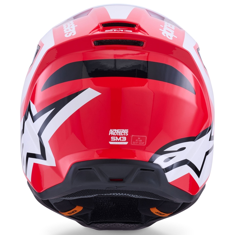 Kask motocrossowy Alpinestars S-M3 Heat czerwono-biało-czarny