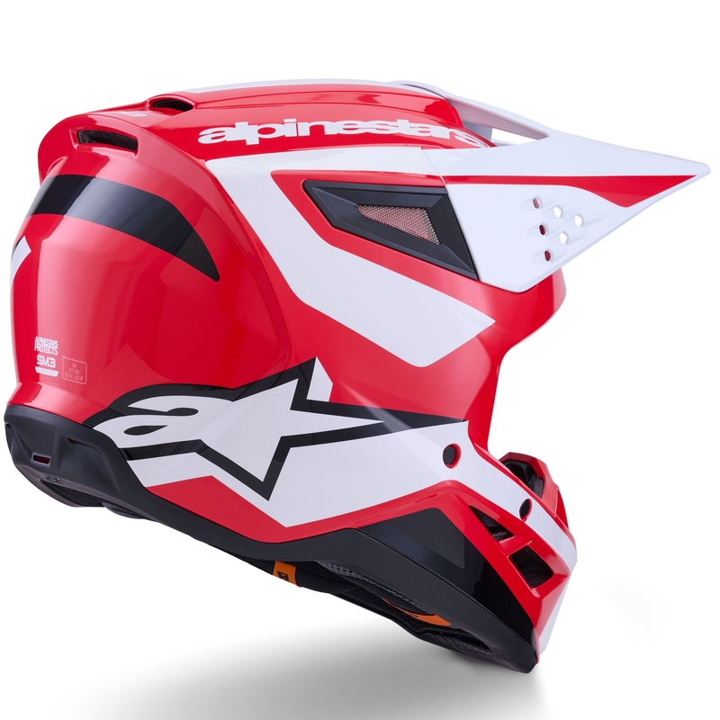 Kask motocrossowy Alpinestars S-M3 Heat czerwono-biało-czarny