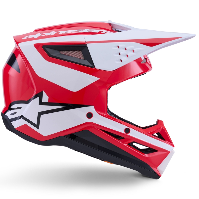 Kask motocrossowy Alpinestars S-M3 Heat czerwono-biało-czarny