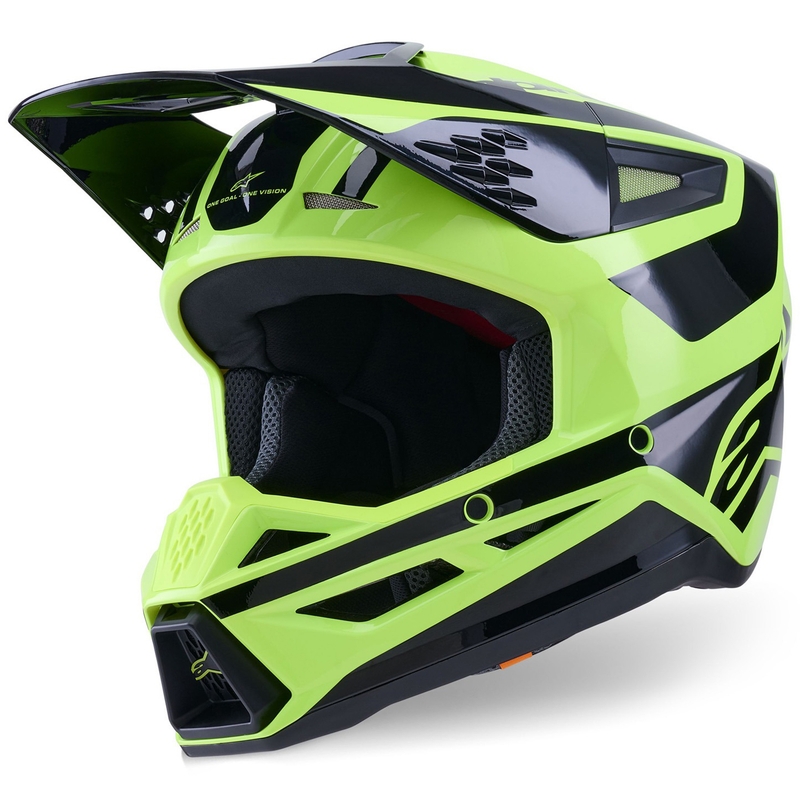Kask motocrossowy Alpinestars S-M3 Heat fluo żółto-czarny