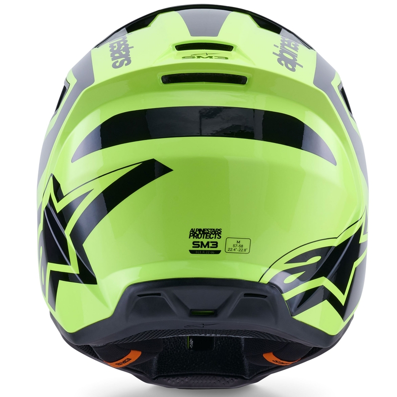 Kask motocrossowy Alpinestars S-M3 Heat fluo żółto-czarny