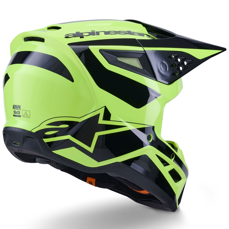 Kask motocrossowy Alpinestars S-M3 Heat fluo żółto-czarny