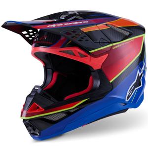 Kask motocrossowy Alpinestars Supertech S-M10 Era niebiesko-czerwono-fluo-żółty