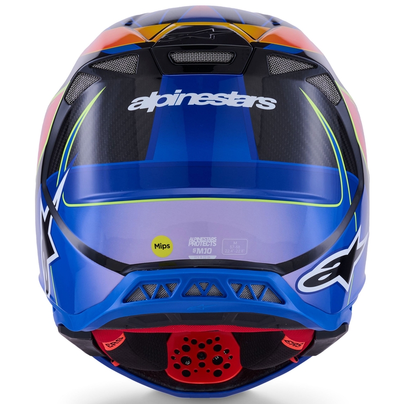 Kask motocrossowy Alpinestars Supertech S-M10 Era niebiesko-czerwono-fluo-żółty