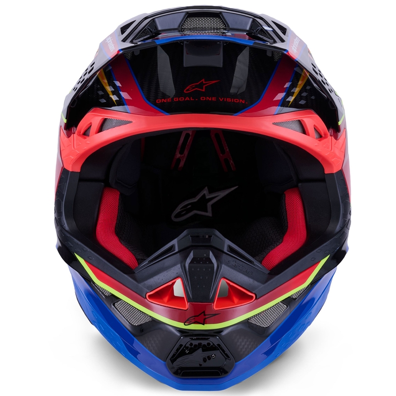 Kask motocrossowy Alpinestars Supertech S-M10 Era niebiesko-czerwono-fluo-żółty