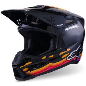 Kask motocrossowy Alpinestars S-M3 Force czarno-żółto-czerwono-biały