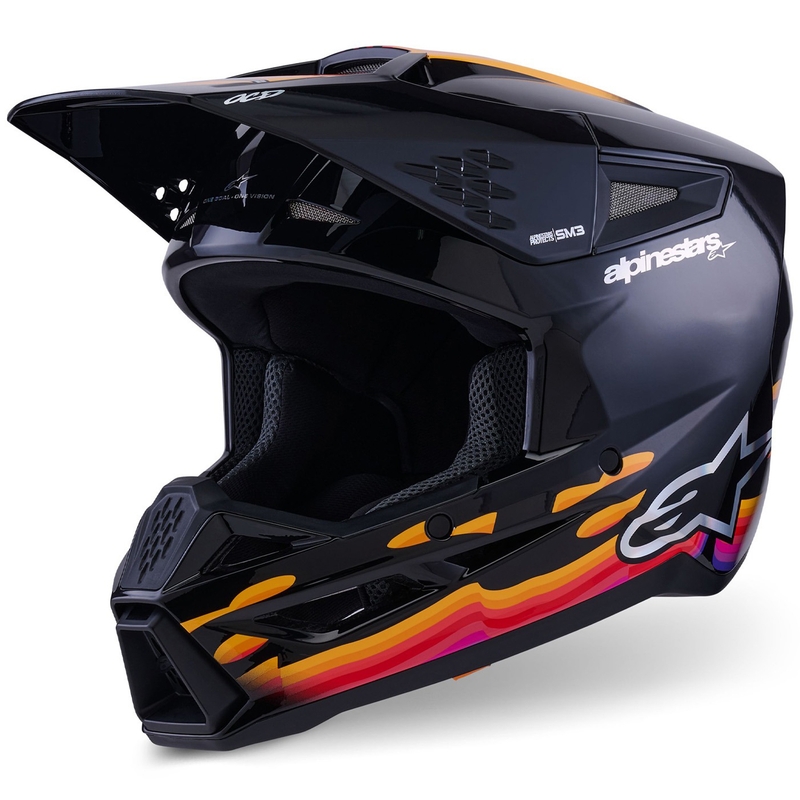 Kask motocrossowy Alpinestars S-M3 Force czarno-żółto-czerwono-biały