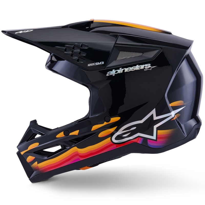 Kask motocrossowy Alpinestars S-M3 Force czarno-żółto-czerwono-biały