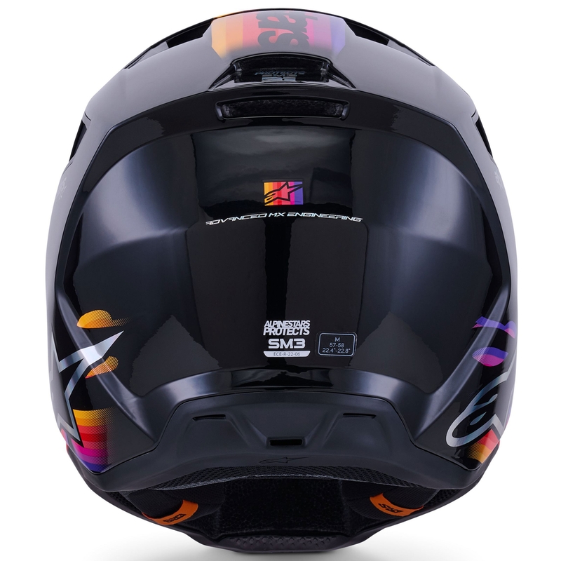 Kask motocrossowy Alpinestars S-M3 Force czarno-żółto-czerwono-biały
