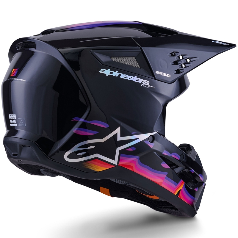 Kask motocrossowy Alpinestars S-M3 Force czarno-żółto-czerwono-biały