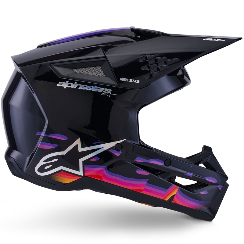 Kask motocrossowy Alpinestars S-M3 Force czarno-żółto-czerwono-biały