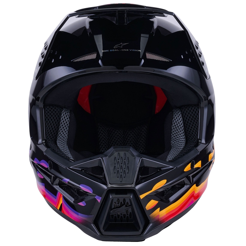 Kask motocrossowy Alpinestars S-M3 Force czarno-żółto-czerwono-biały
