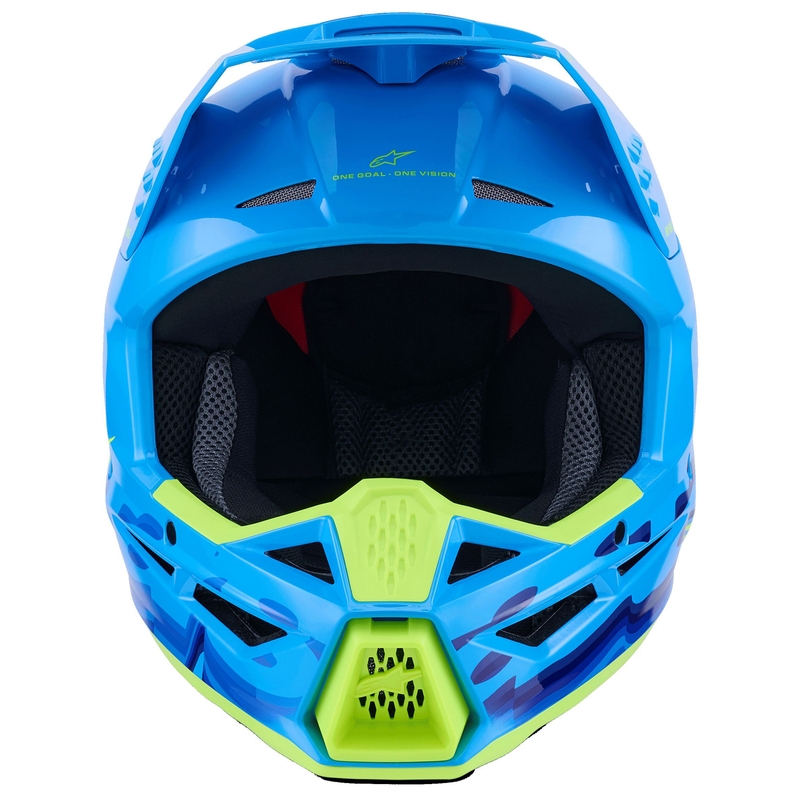 Kask motocrossowy Alpinestars S-M3 Force niebiesko-fluo-żółty