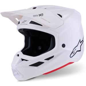 Kask motocrossowy Alpinestars SM7 Solid biały